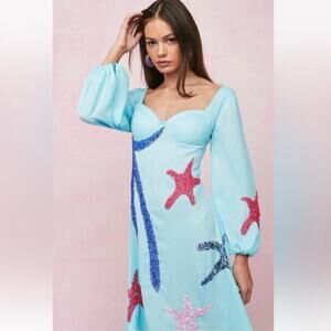 NEW Nastygal Icon Sequin Embellished Starfish Dress size 0